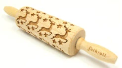 Folkroll Reindeer Stars Junior Deegroller 23 Cm Beukenhout -De Bakkerij Winkel folkroll reindeer stars junior deegroller 23 cm beukenhout 2