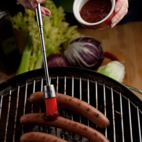 I Genietti Telescopische Barbecue-invetkwast Rvs Oranje 3 I Genietti Telescopische Barbecue-invetkwast Rvs Oranje