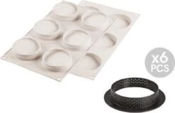 Silikomart Kit Mini Tarte Glam Bakvorm ø 7 Cm Silicone Wit