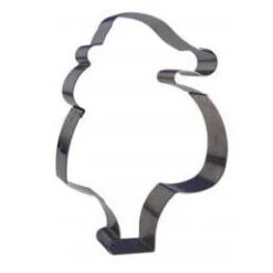 Gobel Uitsteekvorm Kerstman 18 Cm Rvs Glans