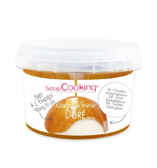 ScrapCooking Mirror Glaze Mix 300 Gr Goud 3 ScrapCooking Mirror Glaze Mix 300 Gr Goud