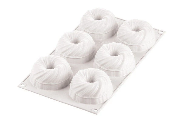 Silikomart 3D Mini Intreccio Bakvorm ø 7,5 Cm Silicone Grijs 3 Silikomart 3D Mini Intreccio Bakvorm ø 7,5 Cm Silicone Grijs