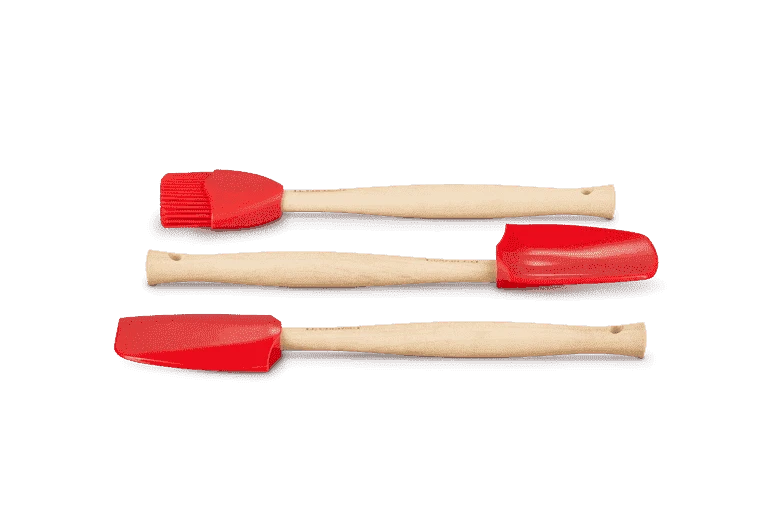 Le Creuset Spatelset Silicone Kersrood 3-delig 4 Le Creuset Spatelset Silicone Kersrood 3-delig - Afbeelding 2