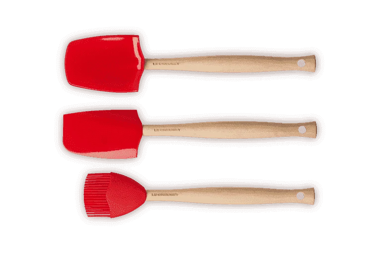 Le Creuset Spatelset Silicone Kersrood 3-delig 5 Le Creuset Spatelset Silicone Kersrood 3-delig - Afbeelding 3