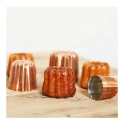 De Buyer Cannelé Bordelais Vorm ø 4,5 Cm Vertind Koper -De Bakkerij Winkel moule a canneles bordelais cuivre 2 1