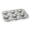 Nordic Ware Jumbo Bakvorm Voor 6 Muffins Aluminium Grijs -De Bakkerij Winkel muffin 1