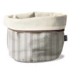 Oldenhof Broodmandje ø 20 Cm Katoen Grijs Met Witte Strepen