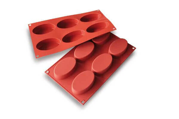 Silikomart Bakmat 6 Ovalen 8,8 X 5,3 Cm Silicone Bruin 3 Silikomart Bakmat 6 Ovalen 8,8 X 5,3 Cm Silicone Bruin