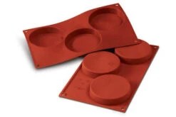 Silikomart Bakvorm 3 Ronde Schijven Silicone Bruin