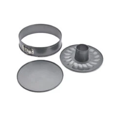 De Buyer Savarin Springvorm ø 26 Cm Staal -De Bakkerij Winkel round pastry mould 2 bottoms savarin flat non stick steel 1