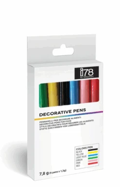 Silikomart Decoratiepennen Verschillende Kleuren 6-delig