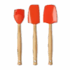 Le Creuset Spatelset Silicone Vulcanique 3-delig -De Bakkerij Winkel set oranje 1