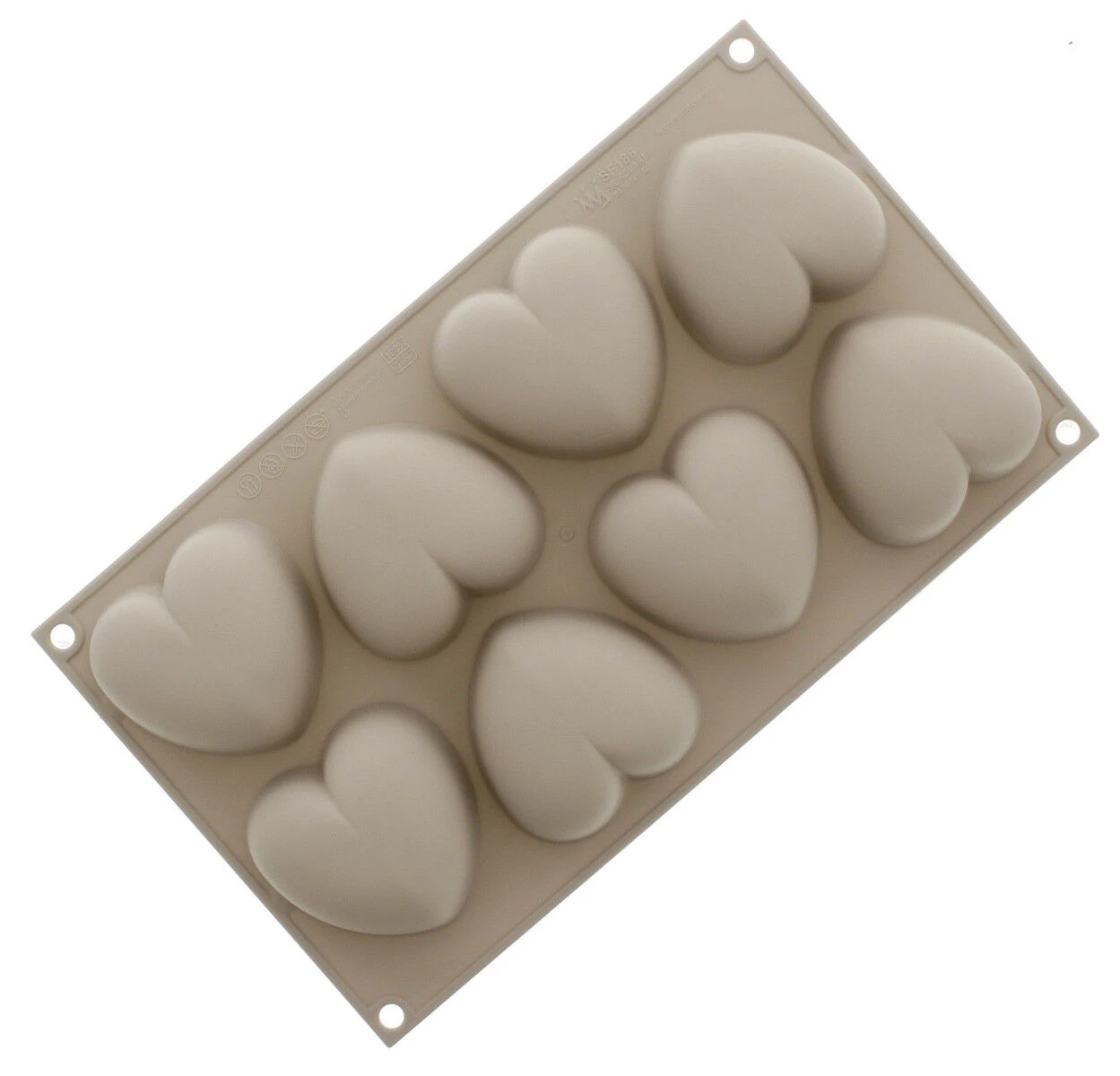 Silikomart 3Design Mini Cuoricino Bakvorm 6,5 X 6,3 Cm Silicone Grijs - Afbeelding 2