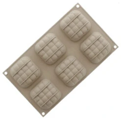 Silikomart 3Design Mini Eleganza Bakvorm 7 X 7 Cm Silicone Grijs -De Bakkerij Winkel silikomart 3design mini eleganza bakvorm 7 x 7 cm silicone grijs 2