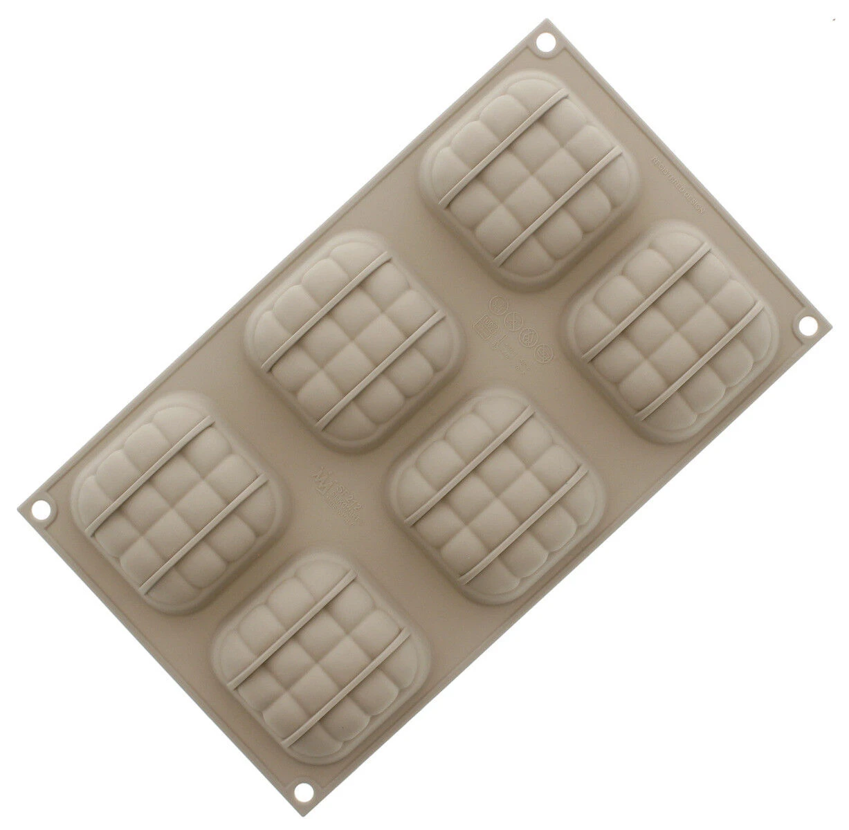 Silikomart 3Design Mini Eleganza Bakvorm 7 X 7 Cm Silicone Grijs - Afbeelding 2