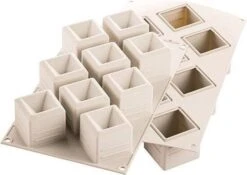 Silikomart 3Design Mosaico Bakvorm 9 Vierkanten Silicone Grijs -De Bakkerij Winkel silikomart 3design mosaico bakvorm 9 vierkanten silicone