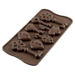 Silikomart EasyChoc Choco Keys Bakvorm 21,5 X 10,5 Cm Silicone Bruin