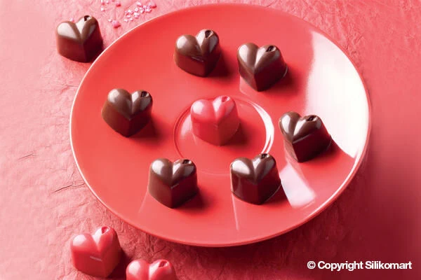 Silikomart EasyChoc Mon Amour Bakvorm 21 Cm Silicone Bruin - Afbeelding 2