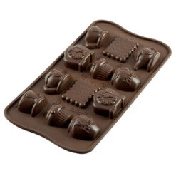 Silikomart EasyChoc Tea Time 21 Cm Silicone Bruin