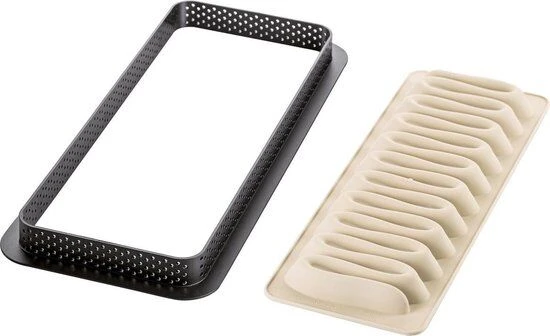 Silikomart Kit Tarte Nouvelle Vague Bakvorm 24 X 8 X 2,4 Cm Silicone Wit 3 Silikomart Kit Tarte Nouvelle Vague Bakvorm 24 X 8 X 2,4 Cm Silicone Wit
