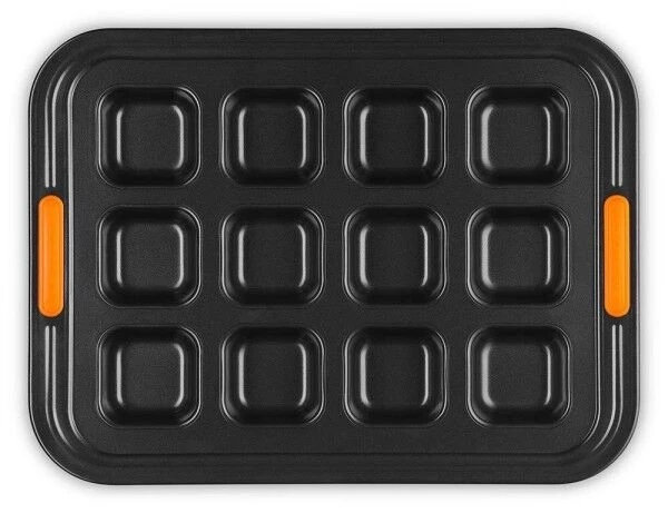 Le Creuset Pâtiliss Bakvorm Voor 12 Brownies Staal Zwart 4 Le Creuset Pâtiliss Bakvorm Voor 12 Brownies Staal Zwart - Afbeelding 2