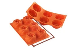 Silikomart Fancy & Function Mini Vertigo Bakvorm 7,7 Cm Silicone Oranje