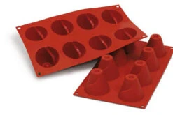 Silikomart Bakmat 8 Vulkaanvormen ø 6,0 X 5,1 Cm Silicone Bruin