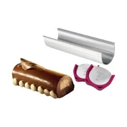 Gobel Buche Halfronde Vorm 50 X 8,5 Cm -De Bakkerij Winkel yule log mould stainless steel l500 mm